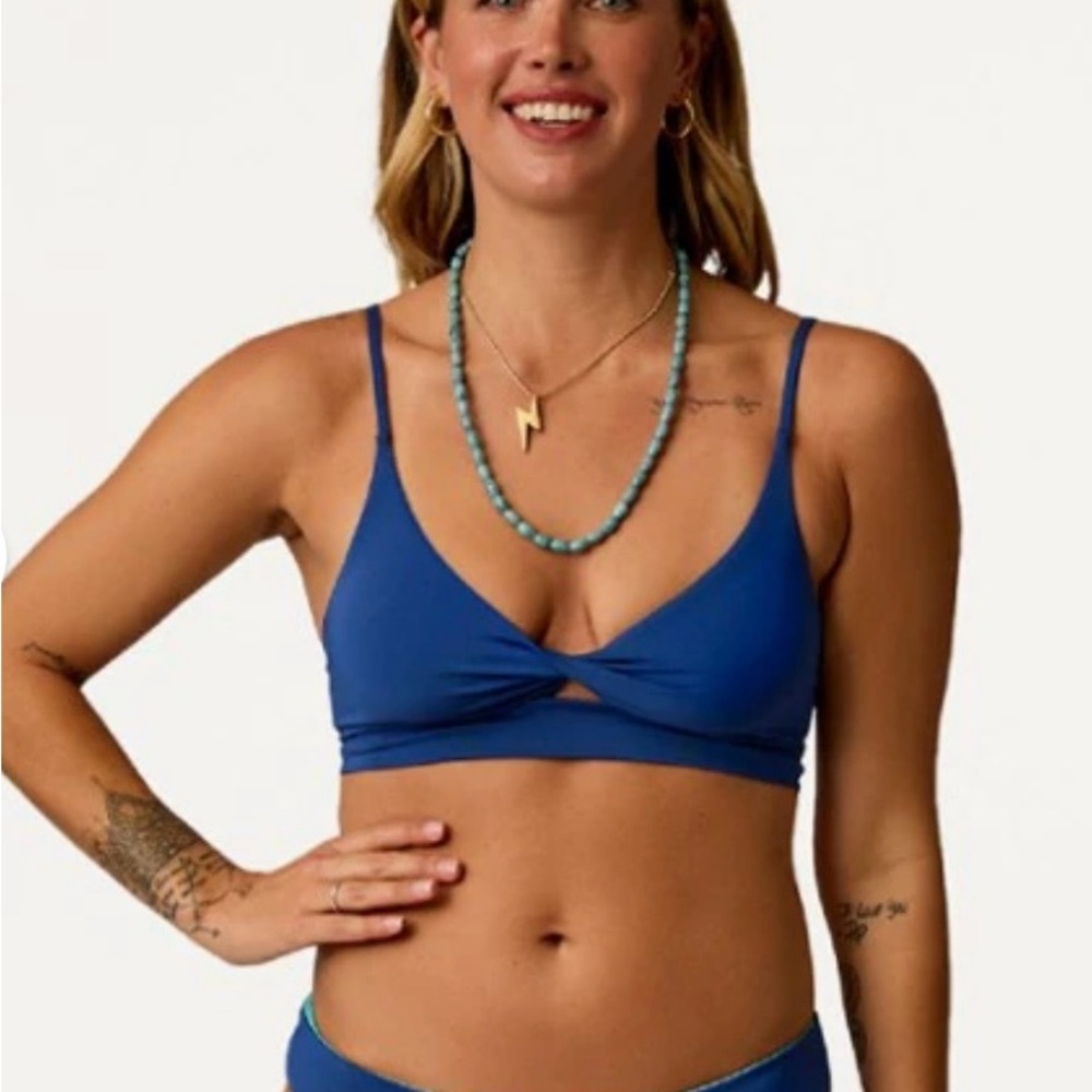 Carve Designs Navy Blue Bikini Top